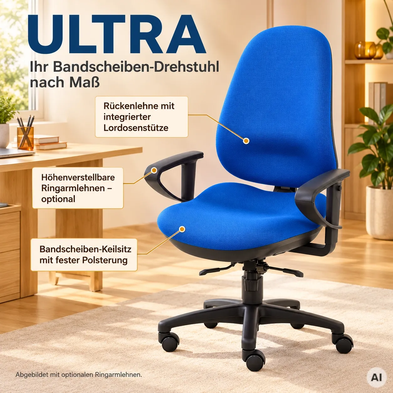 ULTRA - Bandscheiben-Drehstuhl