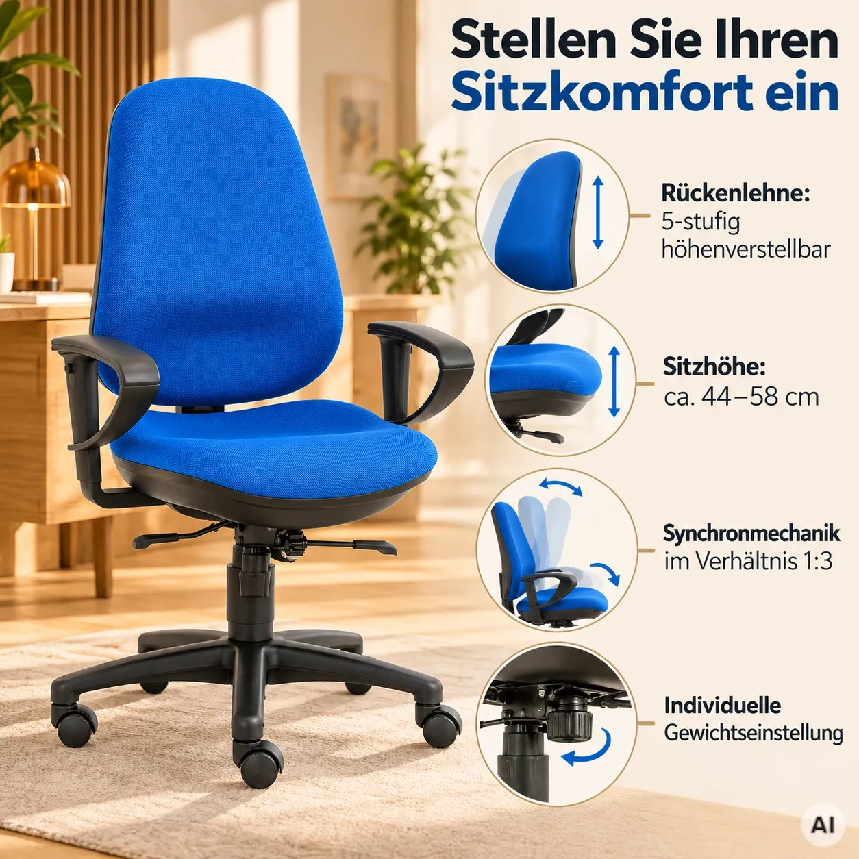 ULTRA - Bandscheiben-Drehstuhl