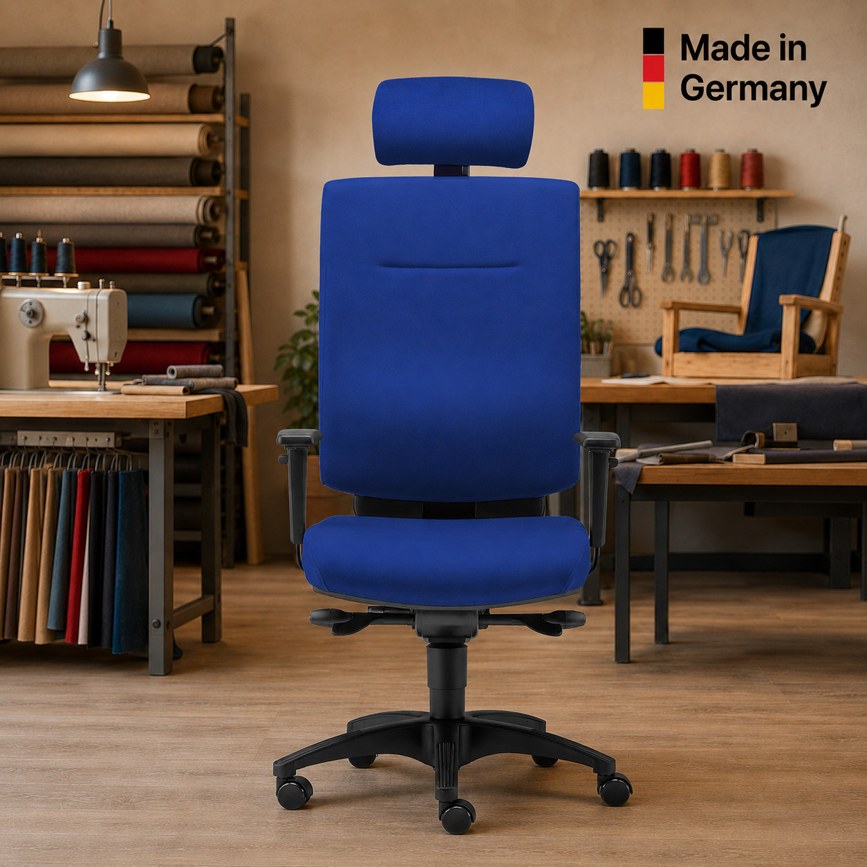 MyChair L mit Kopfstütze - Profi Bürodrehstuhl